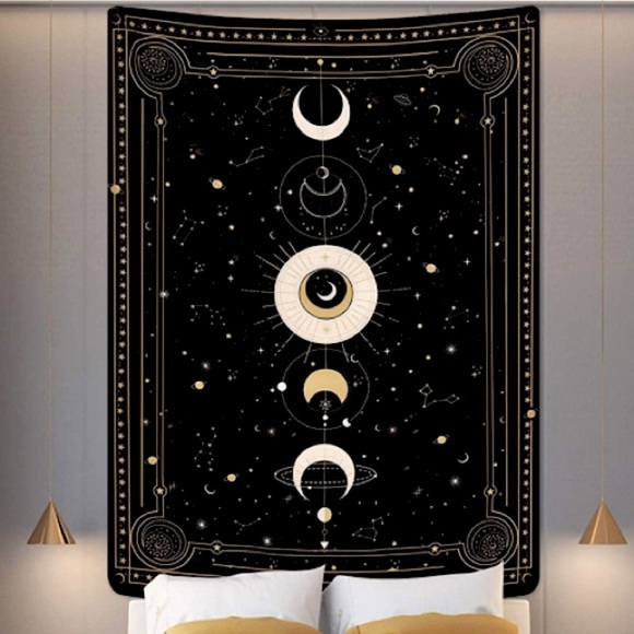 Urban Outfitters Other - Constellation Moon Phase Solar System Planet Galaxy Retro Art Tapestry Wall Art